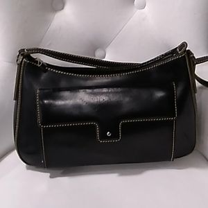 Rafe black leather shoulder bag